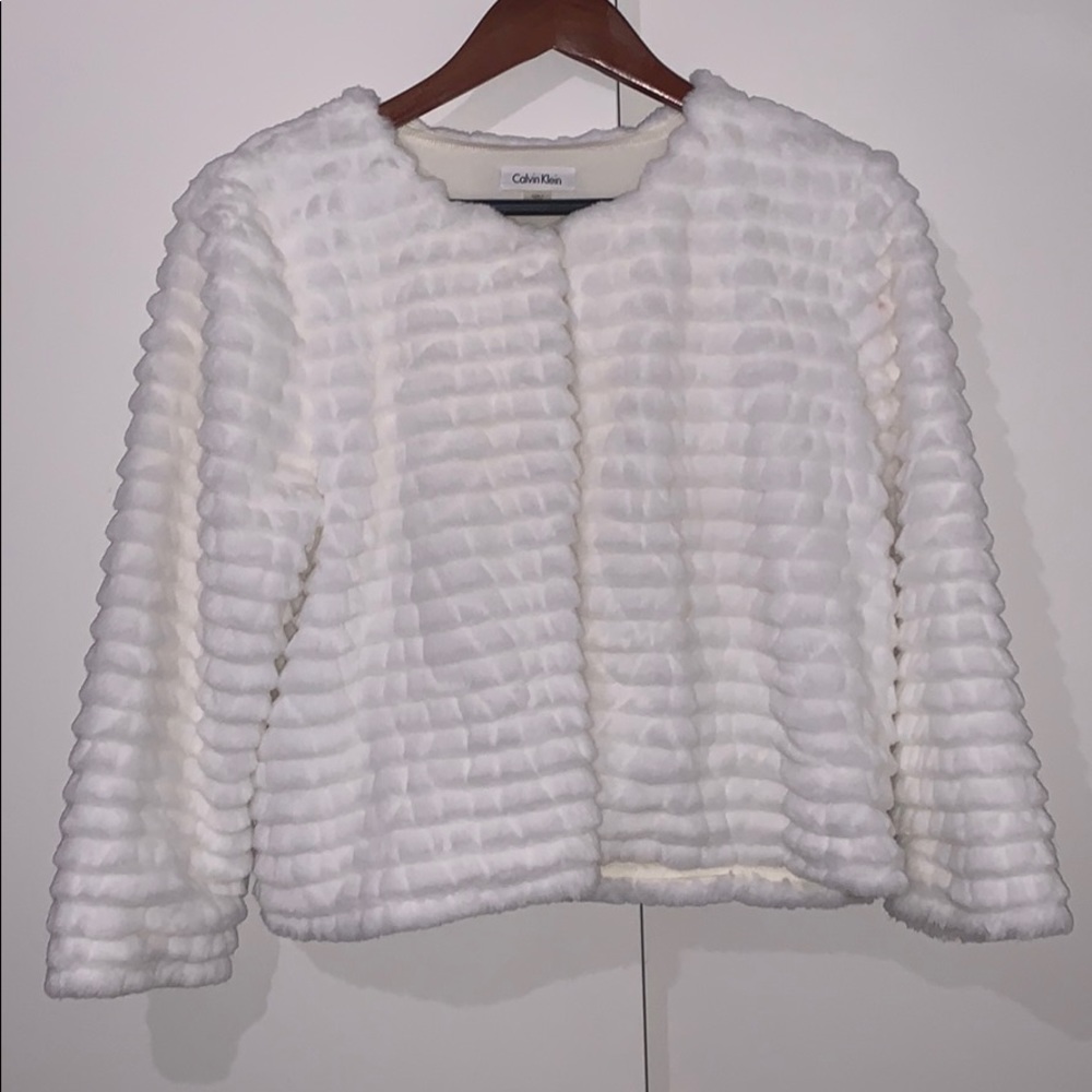 Calvin Klein fur coat